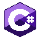 Csharp pixel logo